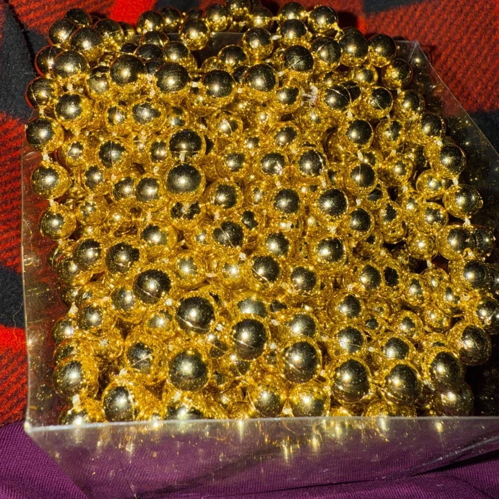 Vintage Dansk Holiday Christmas Gold Bead Garland 1/4